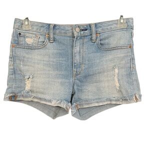 GAP 1969 Slim Cut-Off Shorts 👖 Distressed Mid Rise Light Wash | Size 2